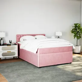 vidaXL Boxspringbett 140 x 200 cm Rosa