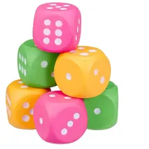Relaxdays Spiel 6 Schaumstoffwürfel farbsortiert ca. 73mm je Seite grün