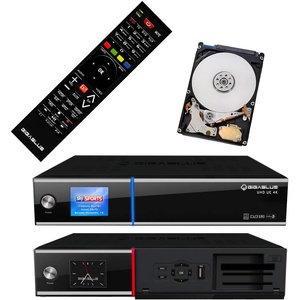 GigaBlue UHD UE 4K SAT TV Linux Receiver 2X DVB-S2 FBC Twin Tuner 4X Pip CI SmartCard Streaming Ultra HD 2 TB Festplatte