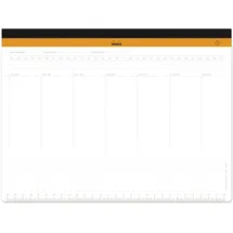 Rhodia Schreibunterlage Rhodia A4+ (22,2x29,9 cm, mit Wochenkalender, Leinenrücken, 60 Blatt mikroperforiert, - Weiß 194040C