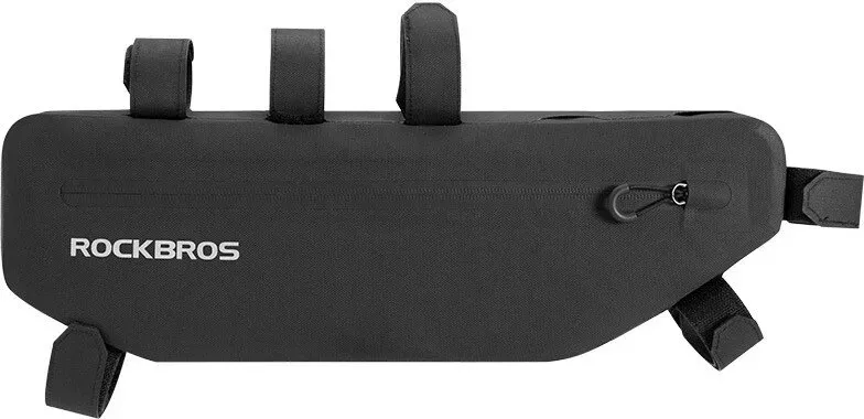 Wasserdichte Fahrrad-Bag für den Oberrohrbereich, dreieckige Gepäcktasche für Rennrad & MTB, Handyhalterungstasche für das Fahrrad, 40 x 12,5 cm