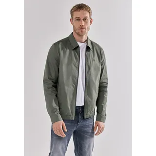 Blouson STREET ONE MEN, Herren, Gr. XXL (46), natural grün, Web, Obermaterial: 98% Baumwolle, 2% Elasthan; Futter: 100% Baumwolle, unifarben, casual, gerade normal, V-Ausschnitt, Langarm Bündchen, Jacken, aus Baumwolle mit Stretchanteil