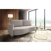 exxpo - sofa fashion Loungesofa EXXPO - SOFA FASHION "Ortis mit toller Kontrastnaht, Solitärmöbel, bequem, schmale Armlehne", beige, B:212cm H:93cm T:114cm, Sofas, Lounge-Sofa, Schlafsofa mit Bettfunktion und Bettkasten, komfortabler Federkern