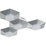 WOFI 3-flg. dimmbar Aluminium 18W
