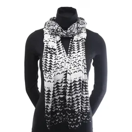 COLLEZIONE ALESSANDRO Modeschal "Okinawa", Damen, schwarz, Viskose, COLLEZIONE ALESSANDRO, bedruckt, Basic, Modetücher, in schwarz-weiß