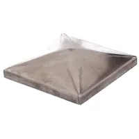 GAH Alberts Alberts Pfostenkappe für Vierkantmetallpfosten | zum Anschweißen | Stahl | 100 x 100 mm | 10er Set