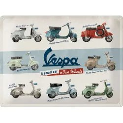 Nostalgic Art Vespa - Model Chart, Blechschild - 40 cm x 30 cm