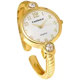 CANSNOW Spangenuhr Damen – Elegante Damenuhr Gold | Damen Uhren | Damenarmbanduhr | Damen Armbanduhr | Damenuhr Gold | Uhr Damen Gold | Goldene Uhr Damen | Uhr Gold Damen | Damen Uhr Gold (Gold-Weiß)