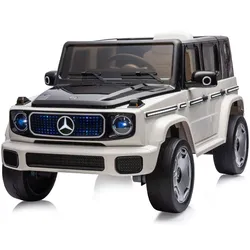 Chipolino Kinderelektroauto Mercedes SUV EQG, Gurt, Stoßdämpfer, Fernbedienung weiß