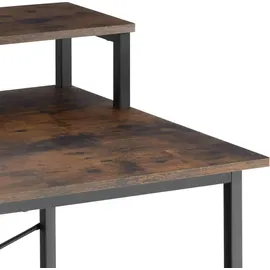Tectake Schreibtisch Everett Dunkelbraun