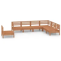 vidaXL 7-tlg Garten-Lounge-Set Massivholz Kiefer Honigbraun