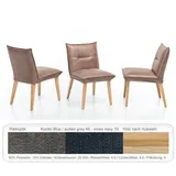 expendio Polsterstuhl Gerit 2, Buche natur lackiert, Kombi Fleckless - grey/navy aus Massivholz blau