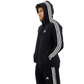 Adidas 3-Streifen French Terry Reißverschlusspullover Black / White M