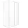 Aurlane Eckdusche mit Schiebetür links 80 x 120 cm weiß transparent 6 mm