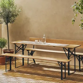 Natural Goods Berlin Bierzeltgarnitur 2er Set klappbar 70 cm x 42 cm