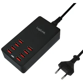 Logilink PA0139 USB Ladegerät 32 W 6x USB-A Schwarz Innenbereich Auto-Detect