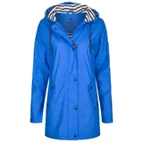 Michael Heinen Regenjacke Damen Friesennerz "Schirm" wasserdicht, winddicht Kapuze, Taschen blau 36