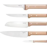 Opinel Parallele Meat Messerblock 5-tlg. Braun