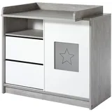 Schardt Eco Star Driftwood/weiß inkl. Wickelaufsatz
