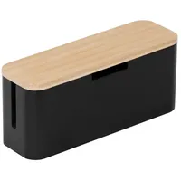 Relaxdays Kabelbox 14,5 x 34 x 11 cm 1-tlg. schwarz