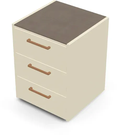 Brabura CT 60 Schubladenmodul - Barro / Perle Blanche / Holzgriff