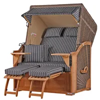 Mr. Deko bene living Strandkorb Komplettset Schaalsee Teak PE