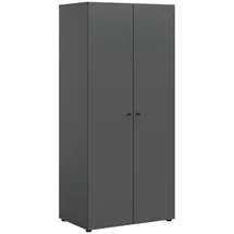 Livetastic Drehtürenschrank Darwin 80 x 176 x 51 cm Anthrazit