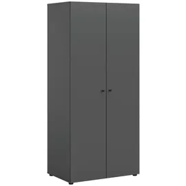 Livetastic Drehtürenschrank Darwin 80 x 176 x 51 cm Anthrazit