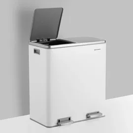 Songmics Mülltrenner 2 x 30,0 l weiß