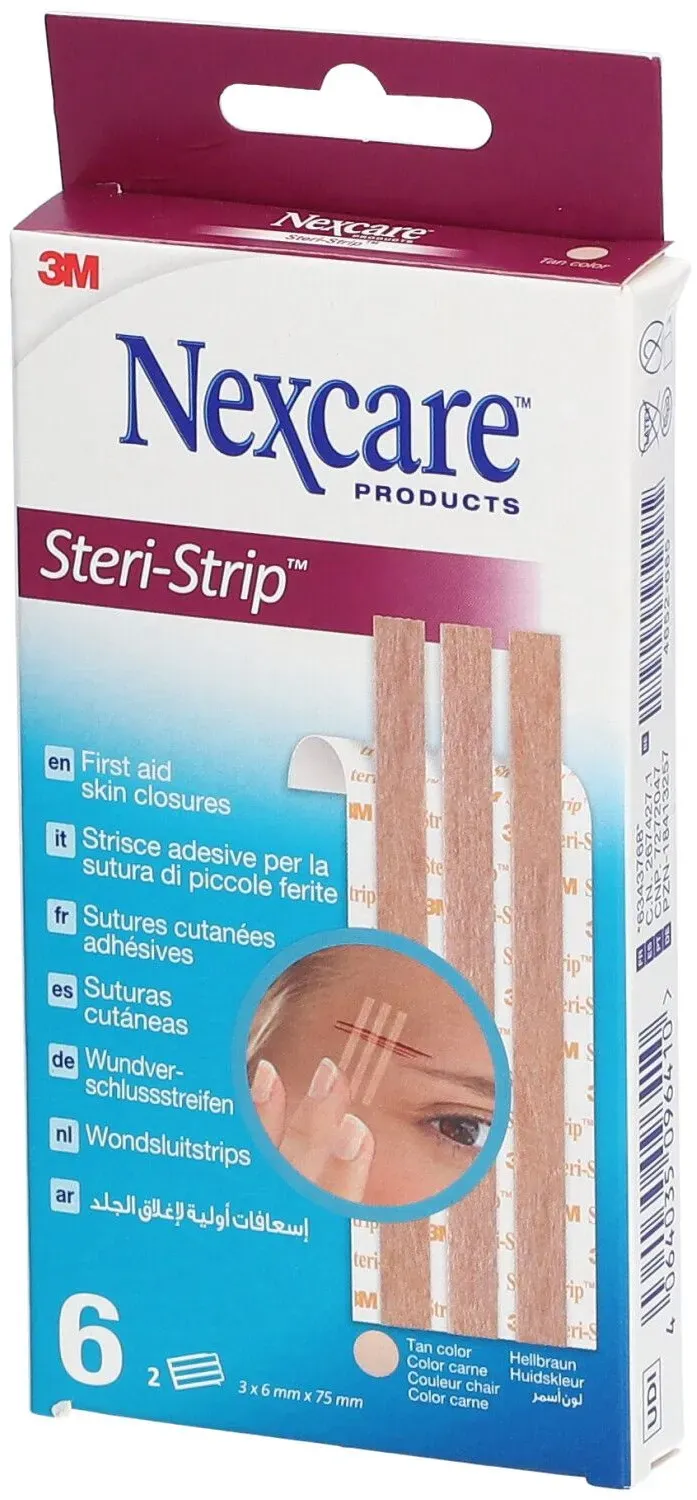 NexcareTM Steri-StripTM Hautnahtmaterial Hautfarbe 6 mm x 75 mm