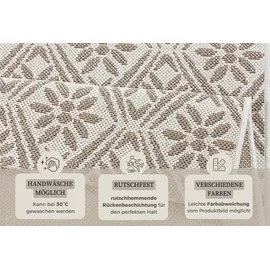 HANSE HOME Zala Living Flachgewebe Küchenläufer, "Creation" beige, Creme 80x200 cm