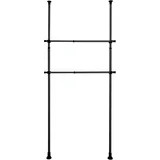 Wenko Herkules Kleiderstange für Garderobensystem schwarz 75,0 - 120,0 x 3,0 x 3,0 cm