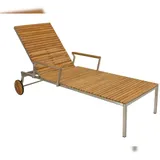deluke Sonnenliege SOFIE 200 x 60 x 80 cm Silber