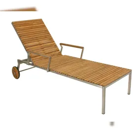 deluke Sonnenliege SOFIE 200 x 60 x 80 cm Silber