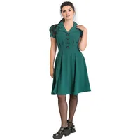 Hell Bunny A-Linien-Kleid Vera Lynn Grün Retro Vintage Swingkleid Rockabilly grün