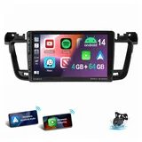 ESSGOO Für Peugeot 508 2011-2018 Android 14 Bunte Knöpfe Navi BT Autoradio (Digitalradio (DAB), RDS, FM, AM, Carplay Android Auto GPS Navi WIFI BT SWC)