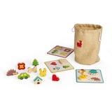 Janod - Memory Touch Recognition Game - Educational Family Game - For children from the Age of 3, J05318, Einheitsgröße, Merhfarbig