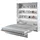 meblini Schrankbett Bed Concept - Wandbett mit Lattenrost - Klappbett mit Schrank - Wandklappbett - Murphy Bed - Bettschrank - BC-13-180x200cm Vertikal - Weiß Hochglanz, Holzwerkstoff, 7-Zonen, Rechteckig, 180x200 cm, Schlafzimmer, Betten, Klappbetten