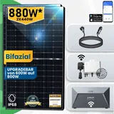 Campergold Balkonkraftwerk mit Speicher 880W Bifazial Photovoltaik Solaranlage inkl. Anker SOLIX Solarbank E1600 Solarspeicher und Deye 800W Wechselrichter