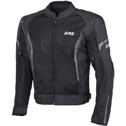 GMS Samu Mesh Motorrad Textiljacke, schwarz, Größe 4XL für Männer