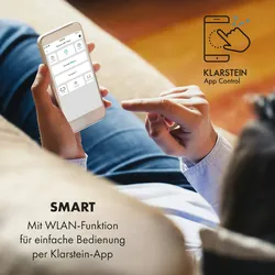 Klarstein Skytower 360° Smart Luftkühler 60W 450 m3/h 6 Liter mobil Weiß