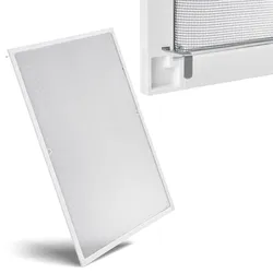 Fliegenschutzgitter mit Aluminiumrahmen - Weiß