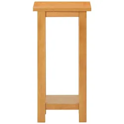 vidaXL Beistelltisch 27x24x55 cm Eiche Massivholz