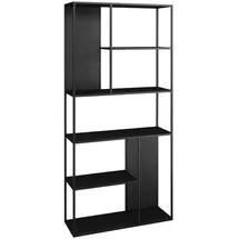 [en.casa] Vehmaa Standregal 90 x 30 x 188 cm Schwarz