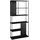 [en.casa] Vehmaa Standregal 90 x 30 x 188 cm Schwarz