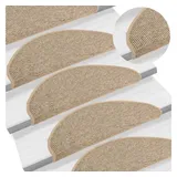 vidaXL Stufenmatten Selbstklebend 15 Stk. Dunkelbeige 65x21x4 cm
