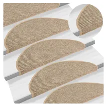 vidaXL Stufenmatten Selbstklebend 15 Stk. Dunkelbeige 65x21x4 cm