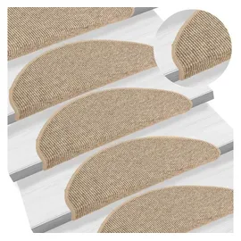 vidaXL Stufenmatten Selbstklebend 15 Stk. Dunkelbeige 65x21x4 cm