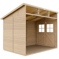 TIMBELA Anbau-Gartenhaus 2,97 x 2,02 m Beige