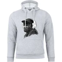 Cotton Prime® Kapuzensweatshirt mit Affenmotiv - Monkey mit DJ-Kopfhörer